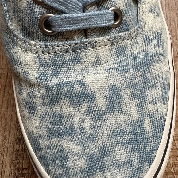 Vans Light Blue Acid Wash Sneakers - Picture 4 of 4